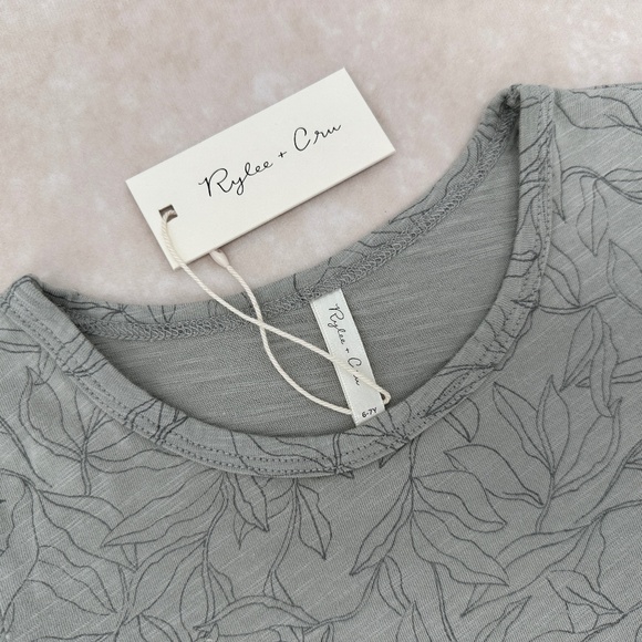 New Rylee + Cru Fern Tee 6-7Y - Picture 2 of 3
